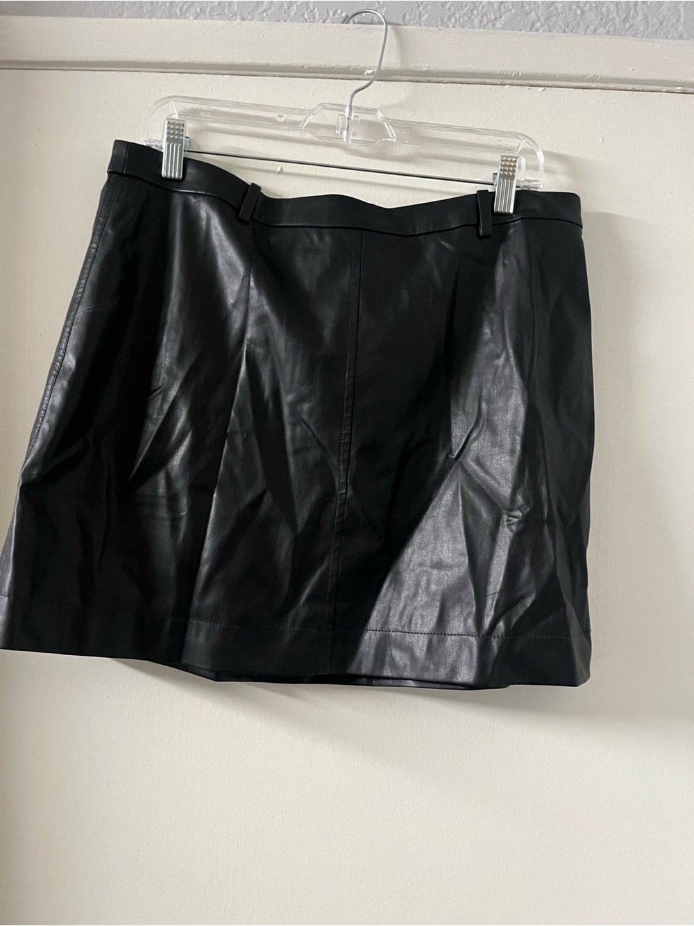J Crew Black Faux Skirt Size 12